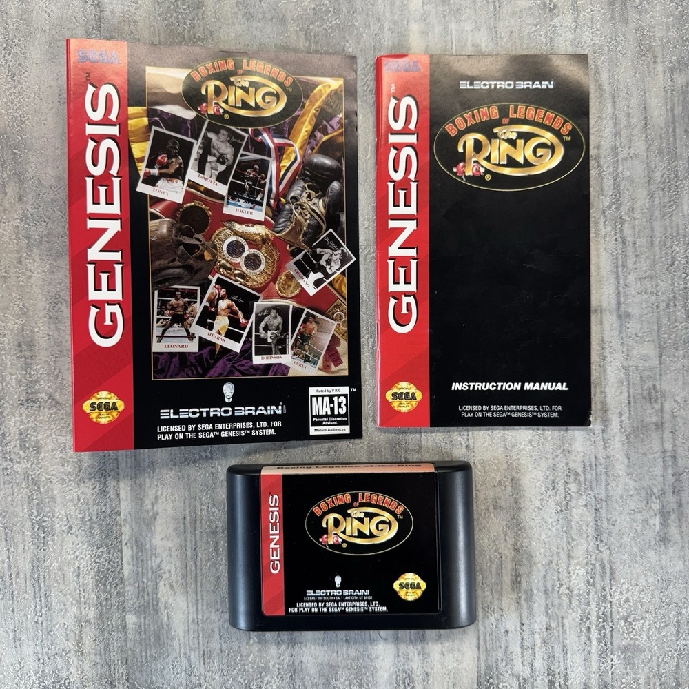 Boxing Legends of the Ring (Sega Genesis, 1993) w/Manual, No Poster, No Case